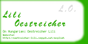 lili oestreicher business card